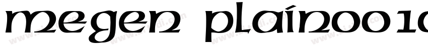 Megen Plain001001字体转换